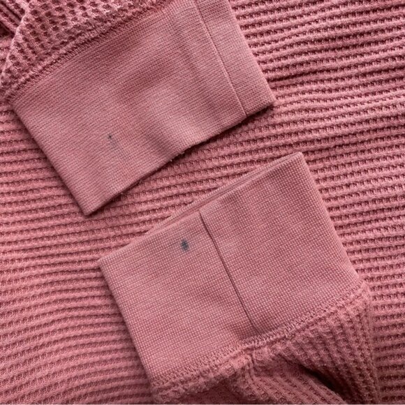 GAP Dusty Rose Waffle Knit Oversized Scoop Neck Long Sleeve Top XL - Picture 7 of 16
